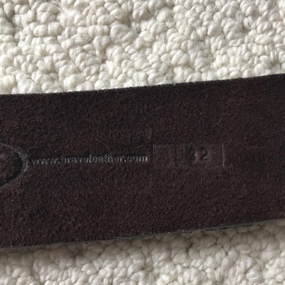 Brave 2” Brown Belt Made in Canada 32 S Leather - Picture 8 of 9